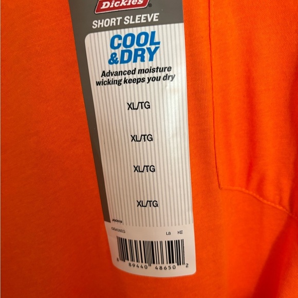 Men's Dickies Cool and Dry Easy vis Orange Shirt - Picture 2 of 6